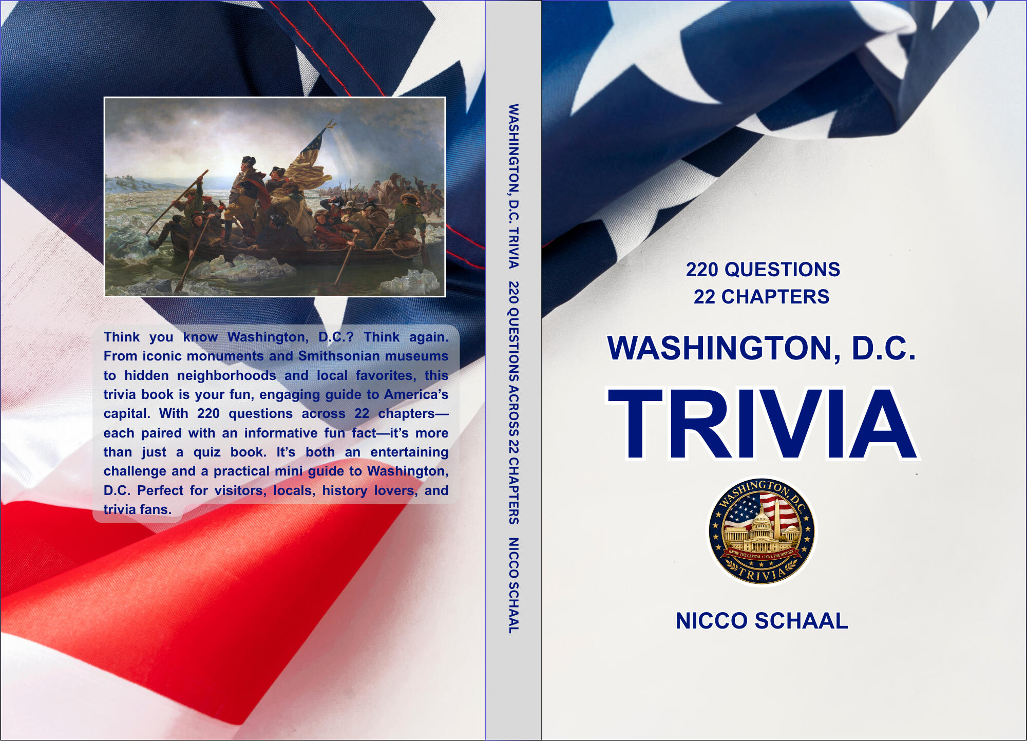 WASHINGTON, D.C. TRIVIA Book Cover for Washington, D.C. by Nicco Schaal